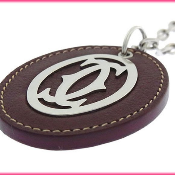 Authentic Cartier key ring Key holder Red Silver Woman - Picture 5 of 5